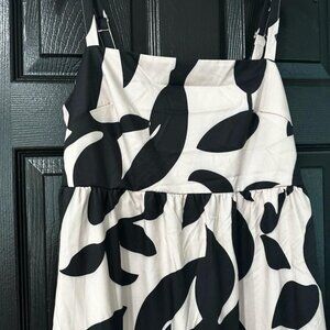 Women’s full length flowy sundress.